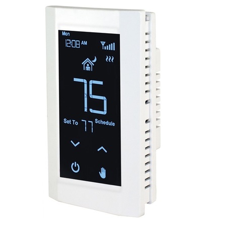 KING ELECTRIC Thermostat, Hoot Wifi Dp 240V 16A White K902-W